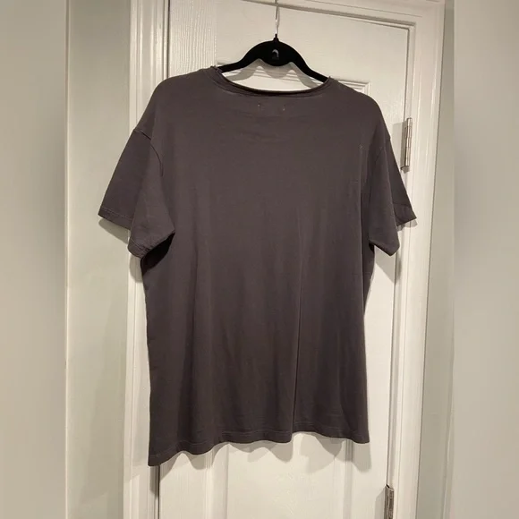 NWOT Madewell Size XS Charcoal Gray Short Sleeve Crew Split Hem Pocket Tee Shirt - Picture 7 of 11